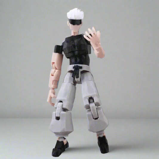 Action figure with a robot-like design on a white background
