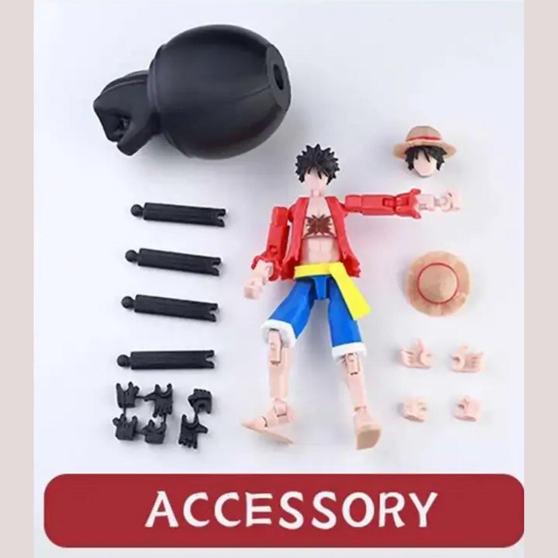 Action figure with accessories on a white background