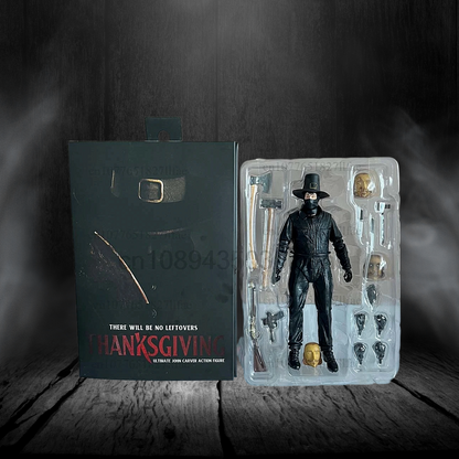 Action figure in clear packaging with a dark background