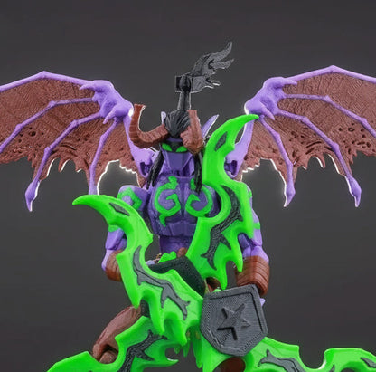 Warcraft | Illidan Stormrage, Green Blademaster & Fireblade Master | Gaming | 3D Printed Figure Set