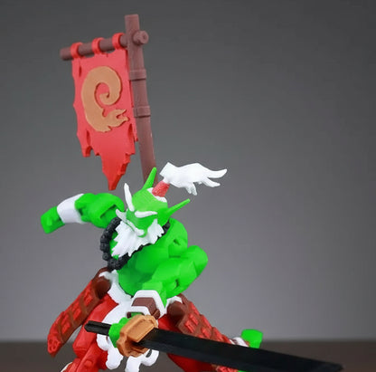 Warcraft | Illidan Stormrage, Green Blademaster & Fireblade Master | Gaming | 3D Printed Figure Set