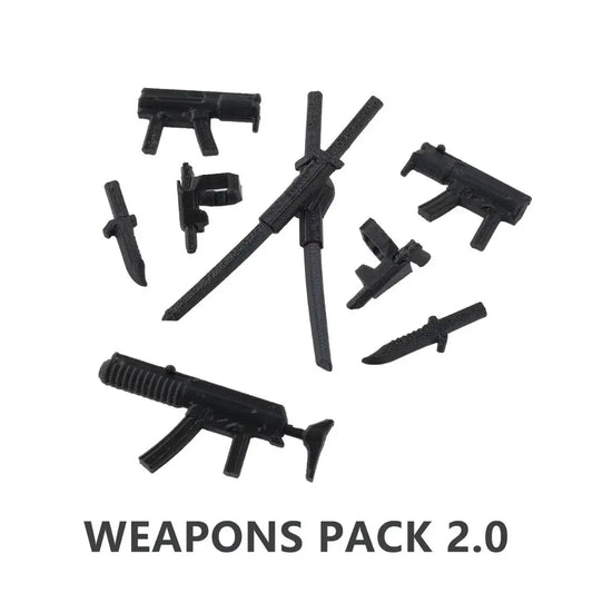 Weapons Packs | Pack 1.0, 2.0, 3.0, 4.0, 5.0 & 9L.1 | Accessories | 3D Printed Set