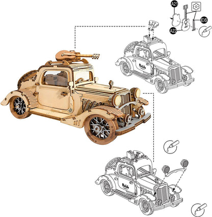 Robotime | Rolife | Vintage Car Model | Hobby Kits & DIY Collectibles | 3D Assemble Kits