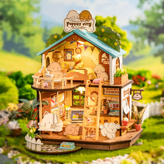 Robotime | Rolife | Miniature House | Puppy's Cozy Villa | Miniature & DIY Model Kits