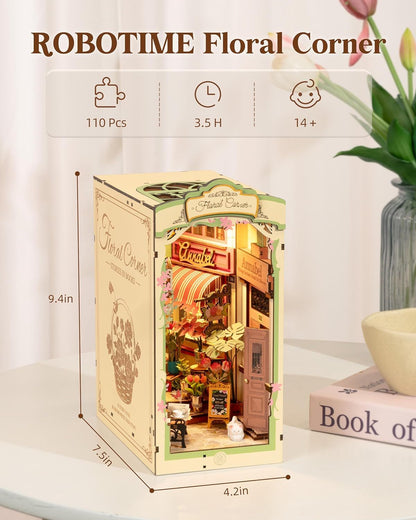 Robotime | Rolife | Book Nook Series | Floral Corner | Miniature & DIY Model Kits