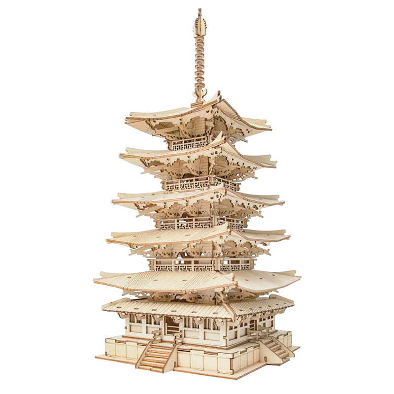 Robotime | Rolife | Five-storied Pagoda | Hobby Kits & DIY Collectibles | 3D Assemble Kits