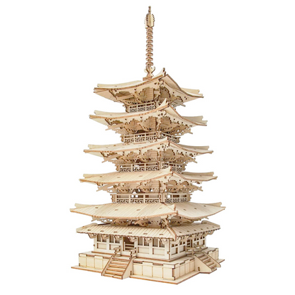 Robotime | Rolife | Five-storied Pagoda | Hobby Kits & DIY Collectibles | 3D Assemble Kits
