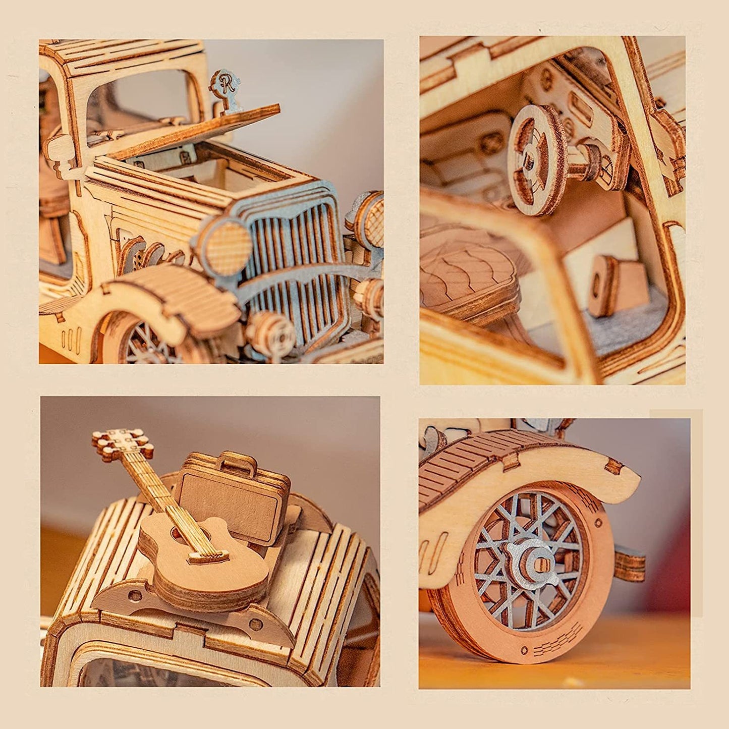 Robotime | Rolife | Vintage Car Model | Hobby Kits & DIY Collectibles | 3D Assemble Kits