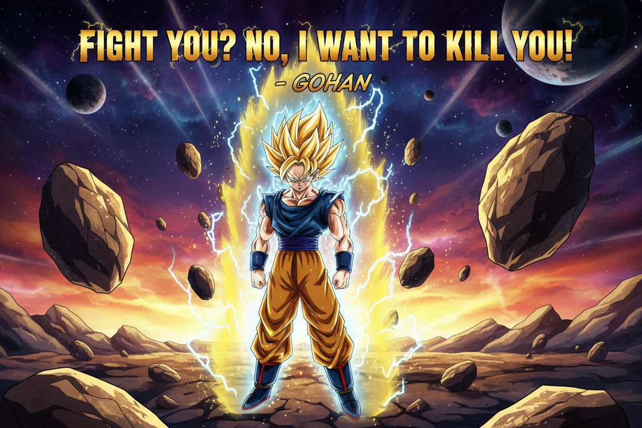 Gohan Quote with Name