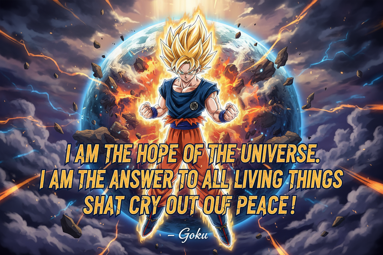Goku Quote with Name