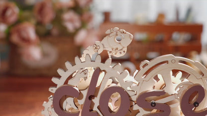 Robotime | ROKR | Open Closed Sign 3D Wooden Puzzle | Hobby Kits & DIY Collectibles | 3D Assemble Kits