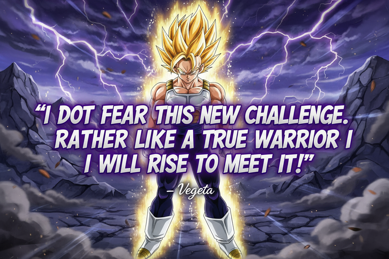 Vegeta Quote with Name